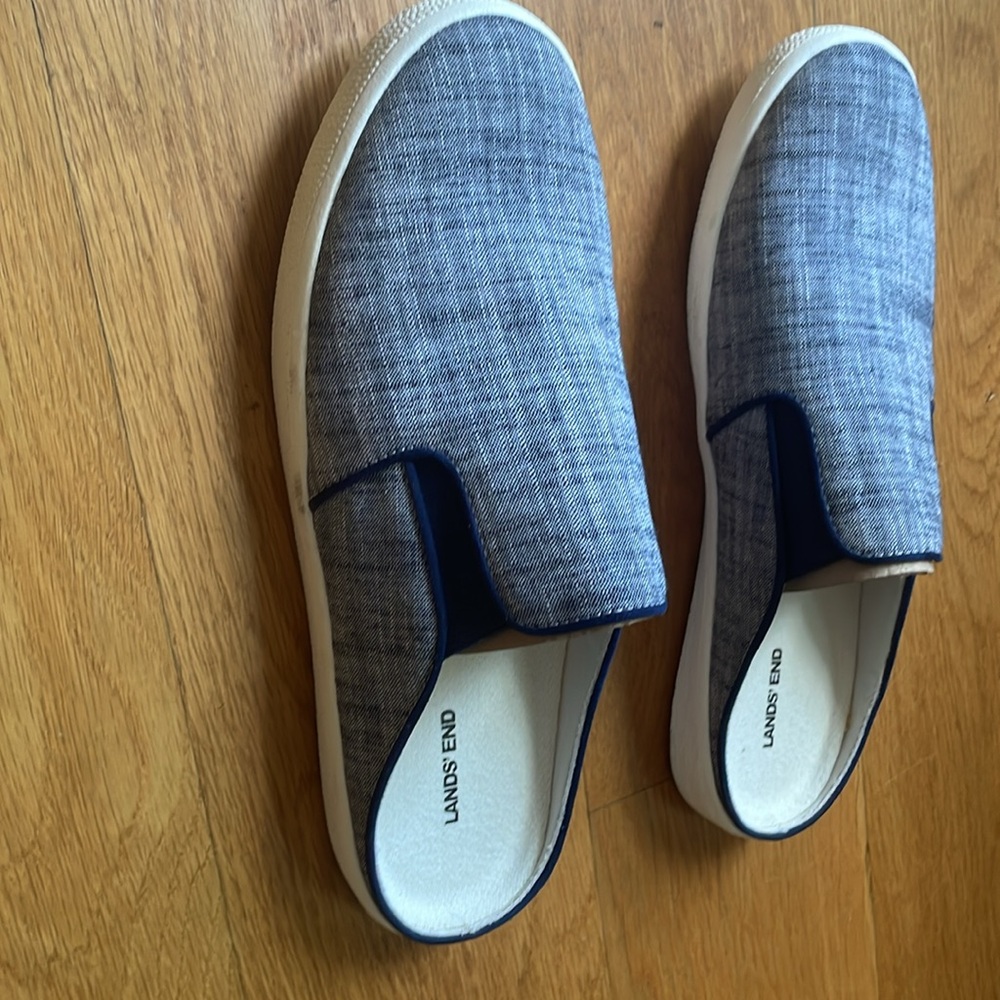 New Lands' End Blue Loafers Slip-On Shoes Casual Comfort, 9 B - Picture 4 of 4